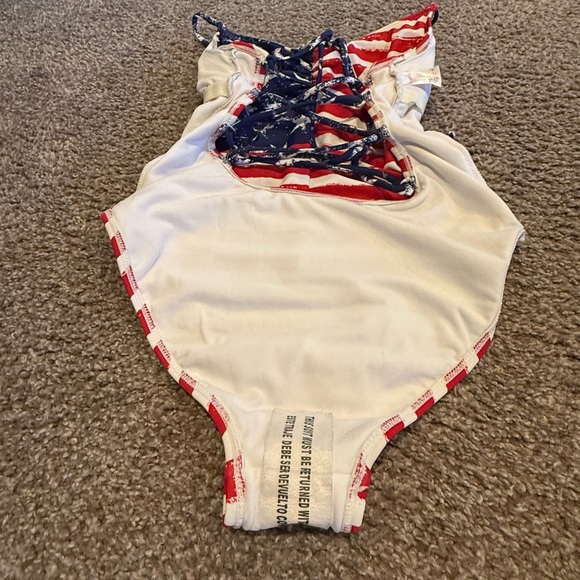 American Flag One-Piece Swimsuit small - Picture 5 of 5